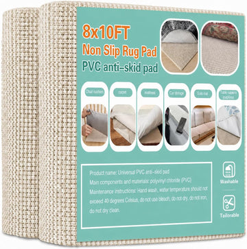Non Slip Rug Pad 8x10 Feet for Hardwood Floors and Large Area Rugs