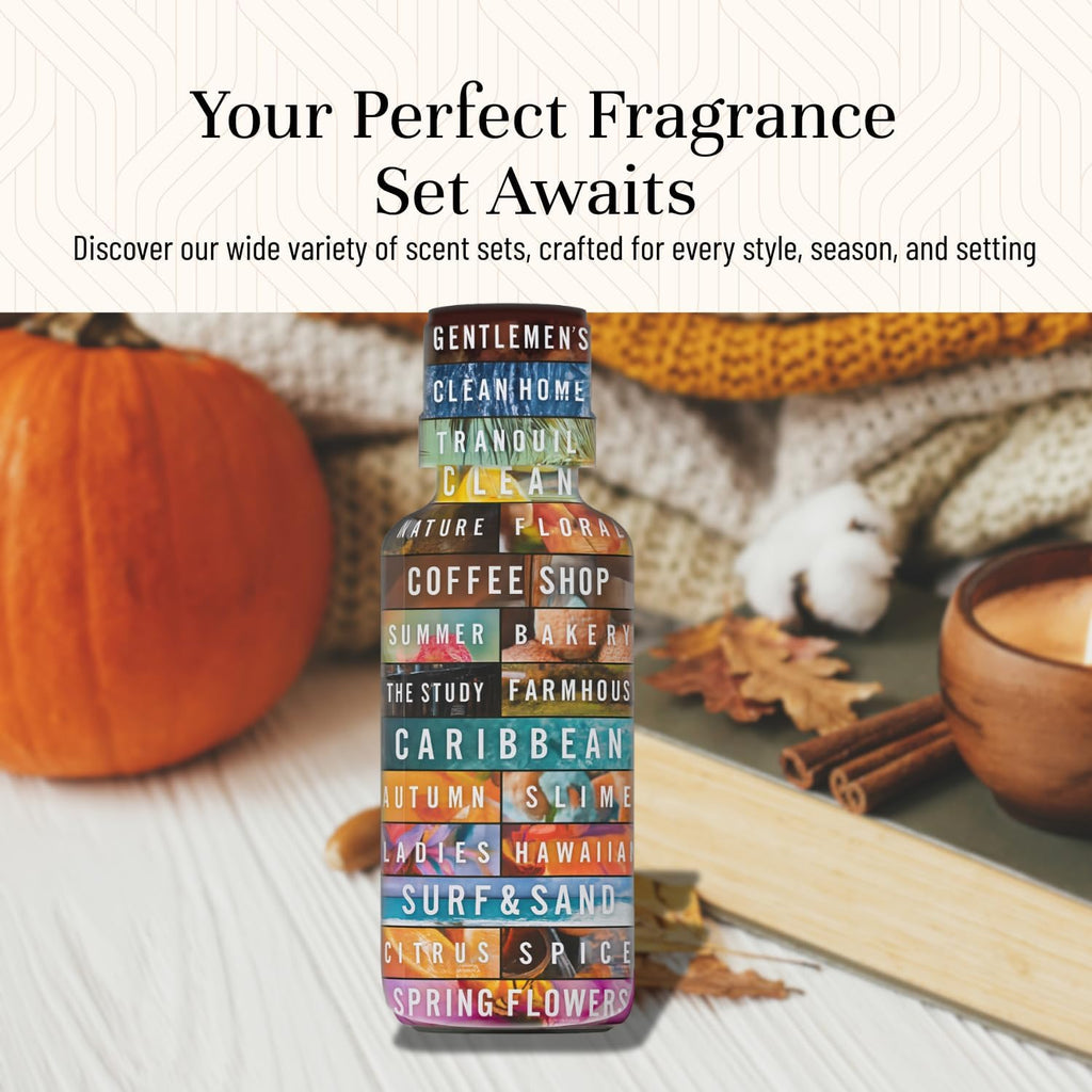 P&J Fragrance Oil Autumn Set | Brown Sugar, Apple, Harvest Spice, Vanilla, Forest Pine, and Snickerdoodle Candle - Set of 6