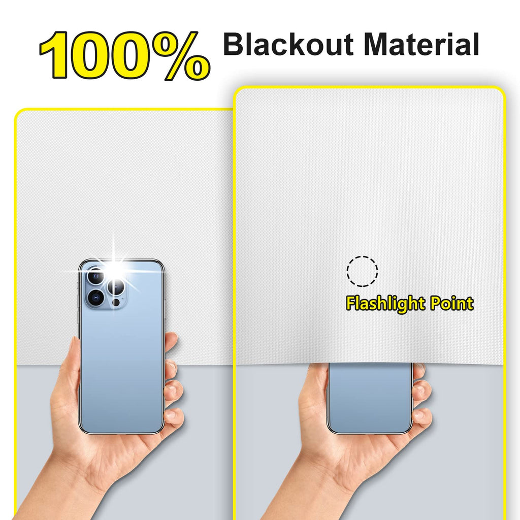 100% Blackout Curtains 2 Pack, 57"x 118" Black Out Window Cover