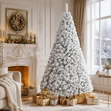 Artificial Christmas Tree, Unlit Snow Flocked