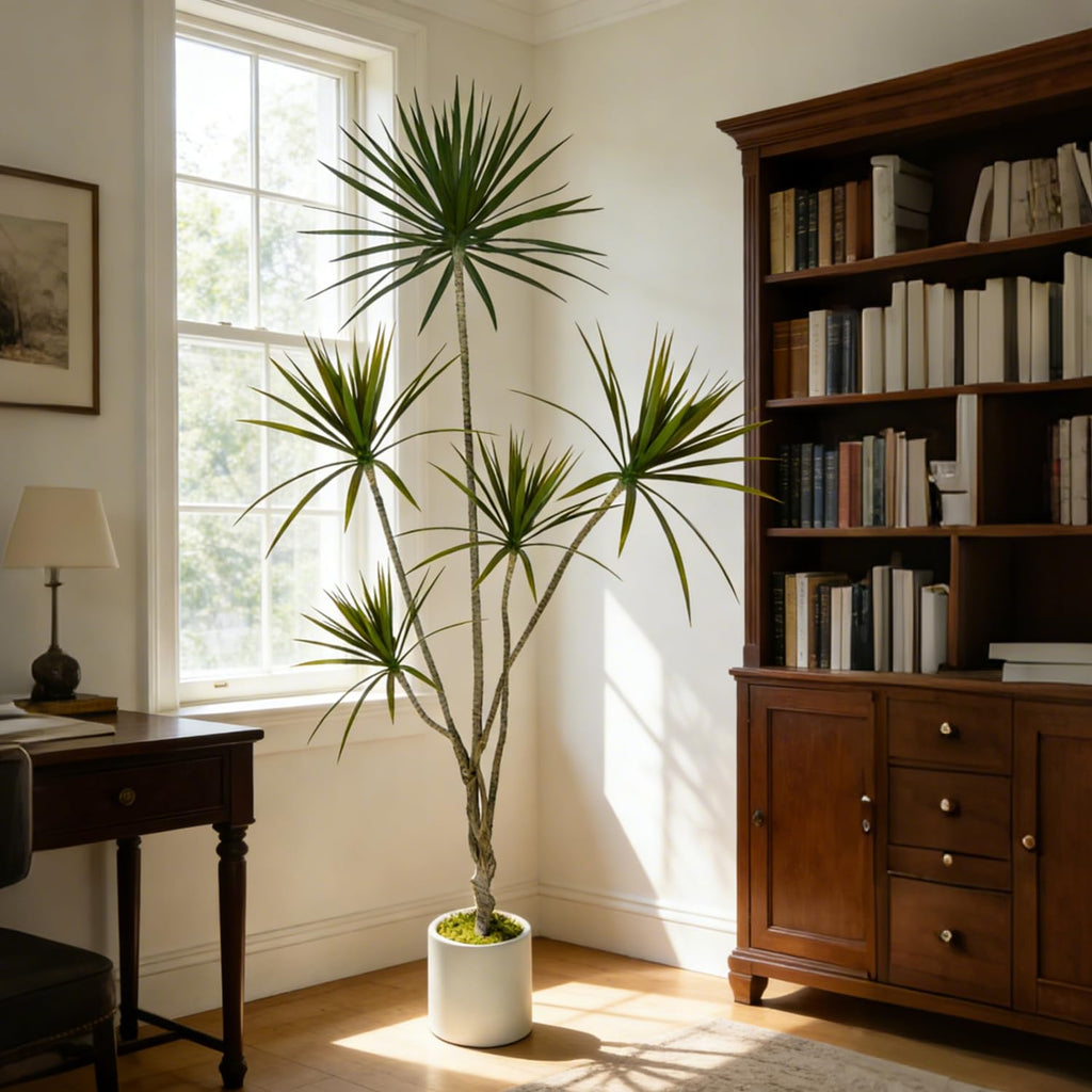 Dracaena Marginata Artificial Plant 6ft Tall Fake Tree Indoor Home