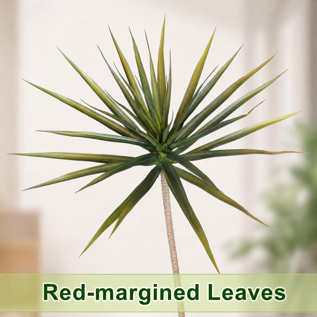 Dracaena Marginata Tree 5FT Faux Dragon Plant with Roots 60inch