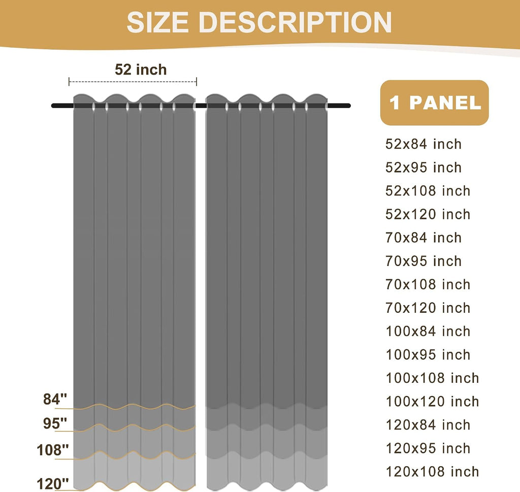 Outdoor Curtains Waterproof Light Blocking Privacy | Weather Resistant Grommet Outside Curtains for