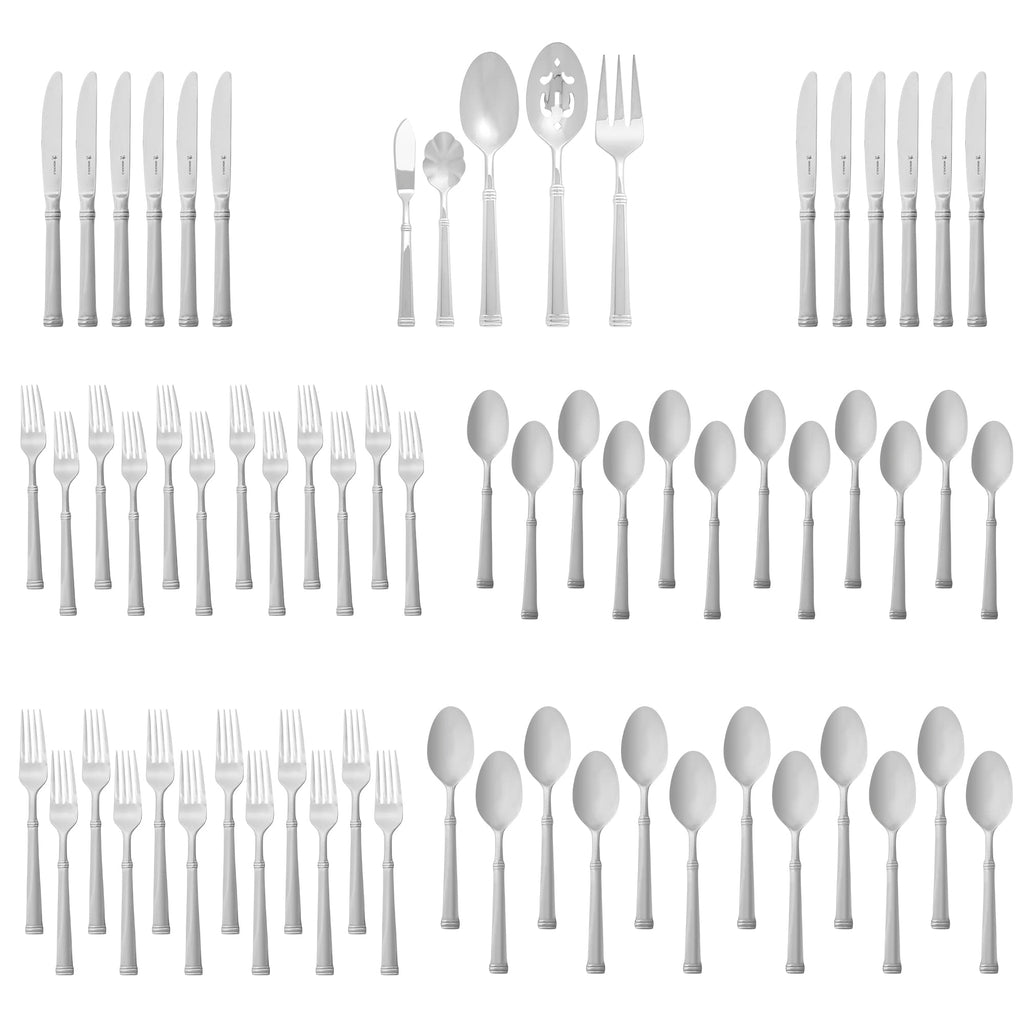 Plaza 65-pc 18/10 Stainless Steel Flatware Set