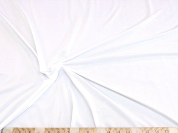 Discount Fabric Light Weight Polyester Spandex 4 Way Stretch White