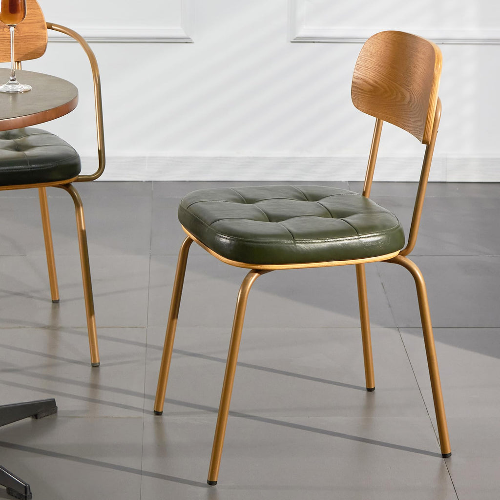 Dining Chairs Set of 4, Mid Century Modern Chairs - Dark Green