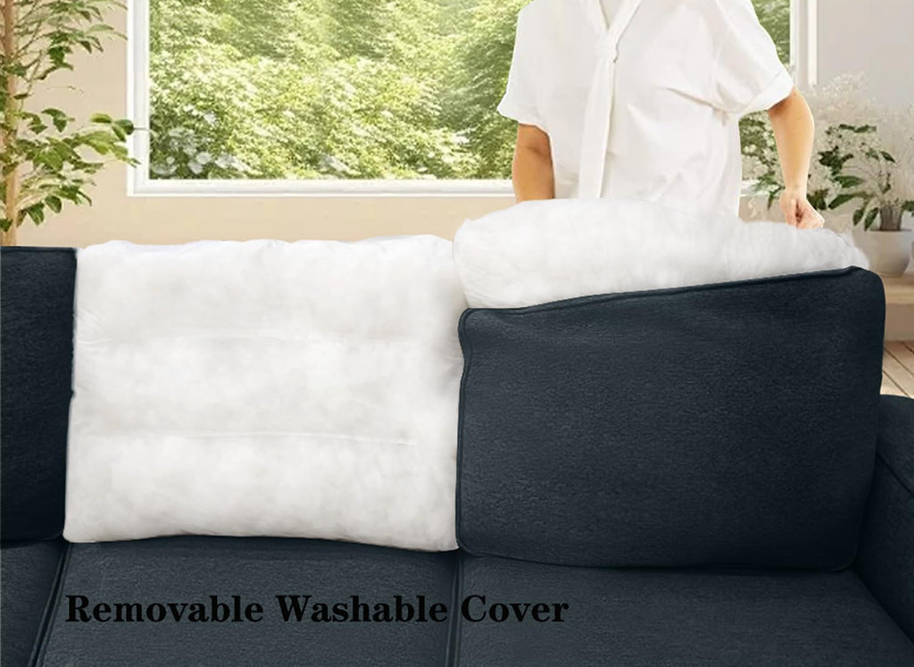 Oversized Modular Sectional Sofa, U/L‐Shaped Reversible Couch with Ottoman, Deep Seat Plush Polyester Sofa
