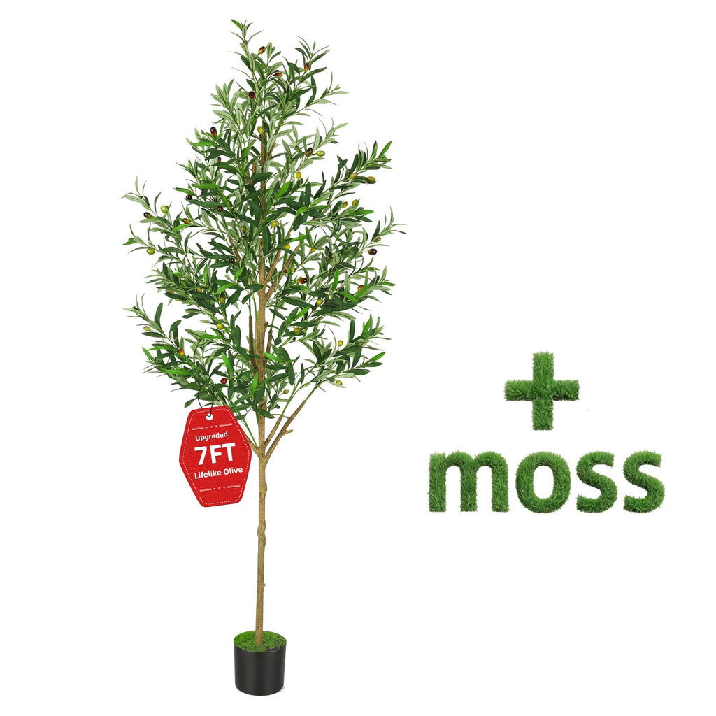 7FT Artificial Olive Tree Indoor Tall Faux