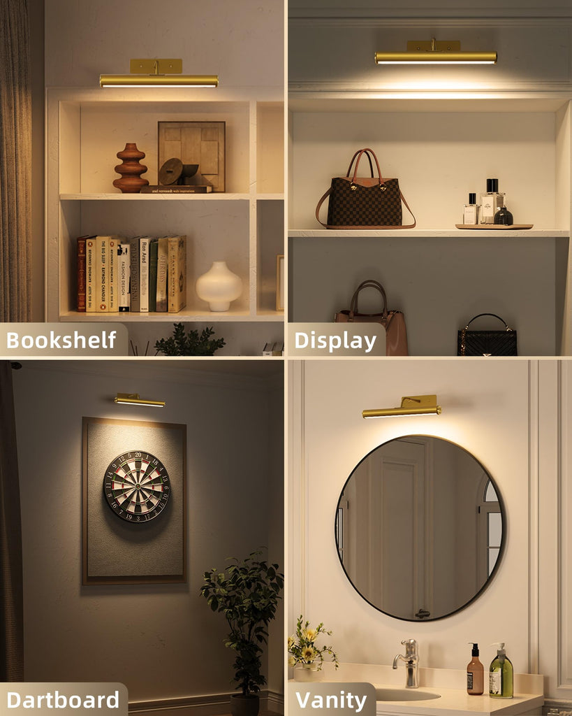 13inch Picture Lights for Wall, 4000mAh Rechargeable Art Lights