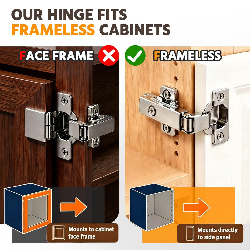 Lazy Susan Hinges 135° & 180° Soft Close Corner Cabinet Inset 4PCS