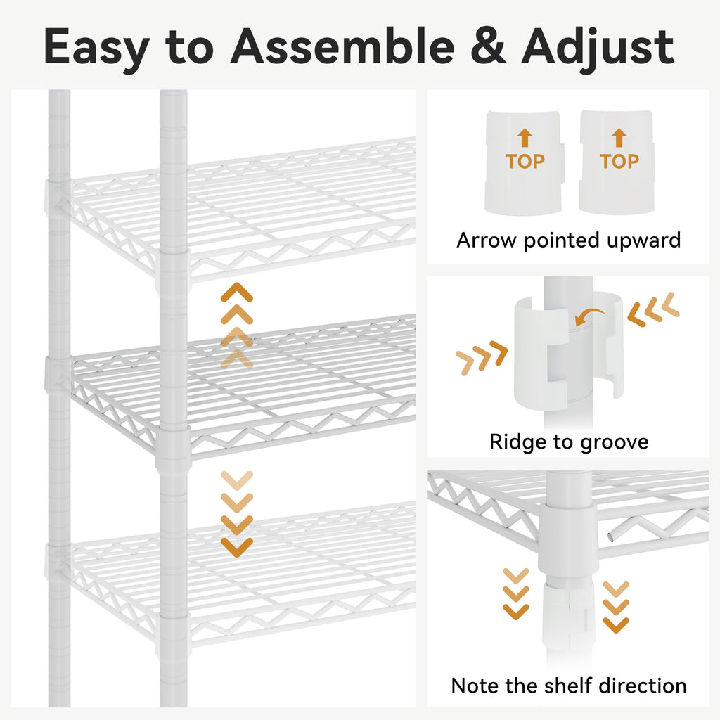 M2 Heavy Duty Clothes Rack, Expandable from 8'4"-11'2", White