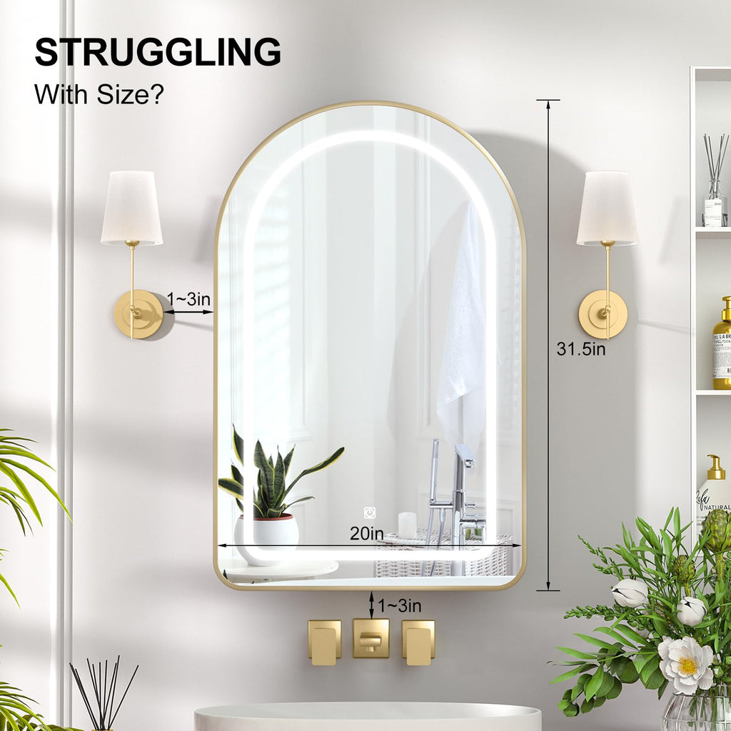 Recessed Medicine Cabinet, Arched Medicine Cabinet with Lights