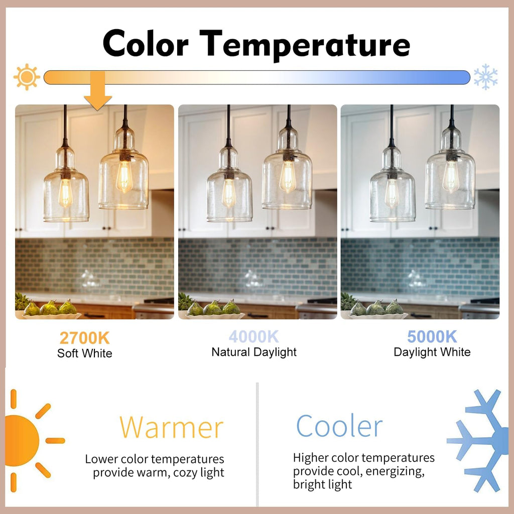 10 - Pack Shatter Resistant LED Edison Light Bulbs 60W Equivalent, Dimmable ST58 Vintage Light Bulbs, E26 Medium Base