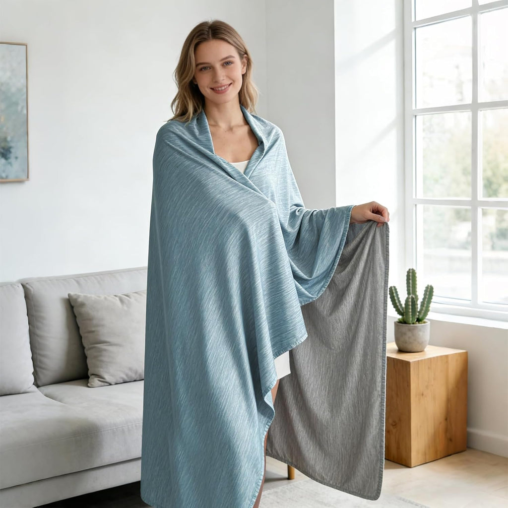 Double-Sided Cooling Blanket, Arc-Chill Q-Max >0.5 Cooling Fiber for Hot Sleepers Night Sweat Relief Lightweight