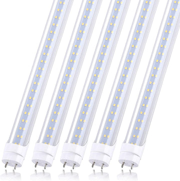 T8 LED Light Bulb 4FT, Ballast Bypass Required, 3360 Lumens, 2pin G13 End Day White 5000K, Replace 80W Fluorescent