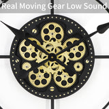 29 Inch Large Wall Clocks for Living Room Decor with Moving Gears,Large Wall Clock Industrial Steampunk,Oversized Metal Analog Wall...