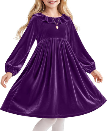 Long Sleeve Velvet Dress 5