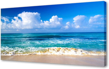 BK6750 Beach Wall Art Canvas Prints - Ocean Seascape Tropical Blue Sea Coast Picture Nature Landscape Artwork Bedroom