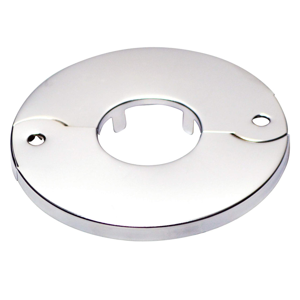 Floor and Ceiling Plate Split Flange, Fits 1 Inch IPS Galvanized Pipe or 1-1/4 Inch Copper Pipe, Chrome Finish (Pack
