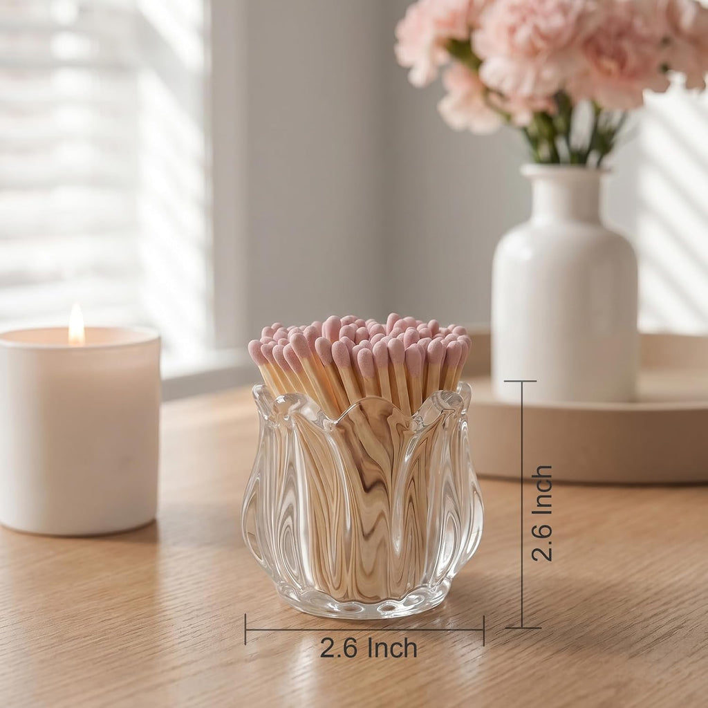 Match Holder with Striker x 4 Match Box Match Jar for Candles