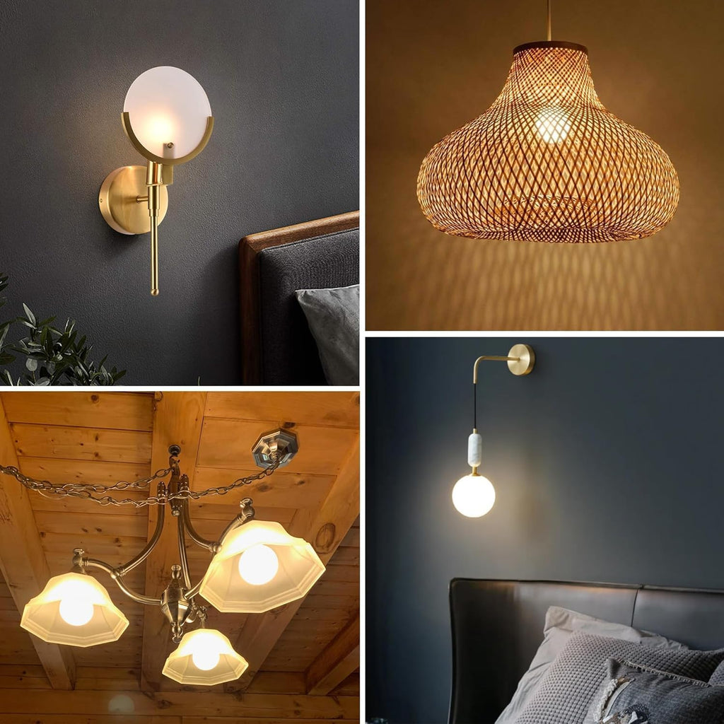 E26 G25 LED Globe Bulbs, 6W (60W Eq), 2700K Soft White Vanity Bulbs, 2Pack