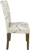 HomePop Classic Parsons Dining Chair - Blue Velvet Paisley Print (Set of 2)