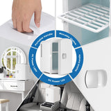 Compact Refrigerator, Portable Mini Fridge, Skin Care 4L Capacity/6 Cans, for Bedroom, Car, Office & Dorm, Small