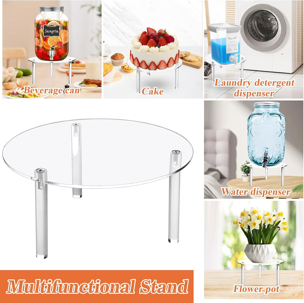 Acrylic Water Dispenser Stand, Fit Max 7.87" Dia of Glass Drink Dispenser - Set of 2