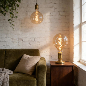 Large Vintage LED Edison Bulb,6W 2200K Amber Dimmable,E26 1PK