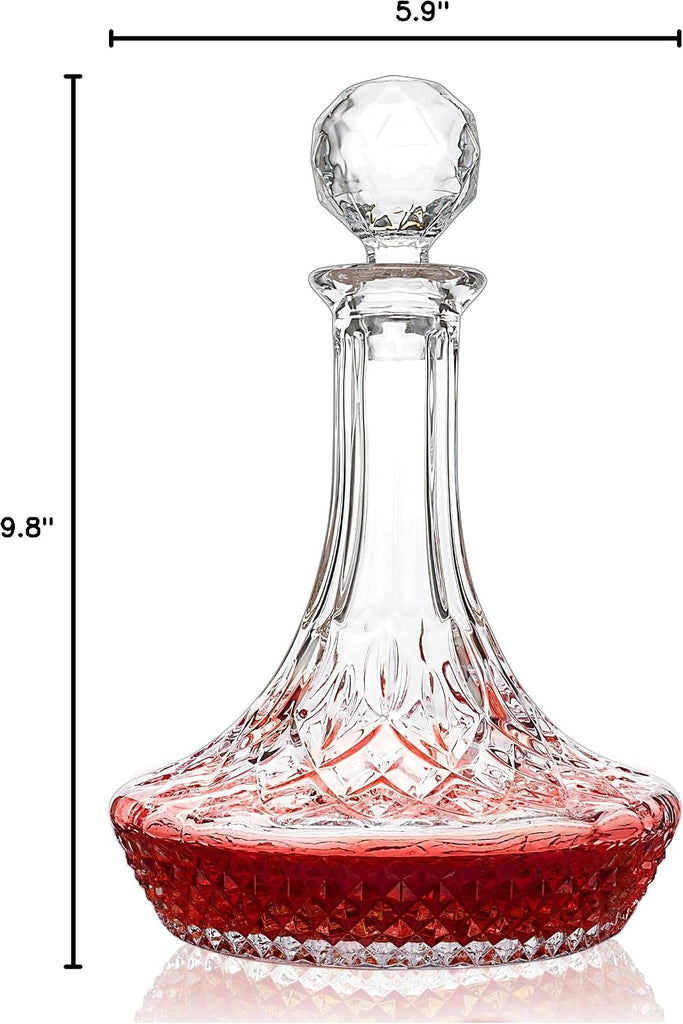 Wine Decanter Carafe Crystal Liquor Wine Pitcher with Stopper