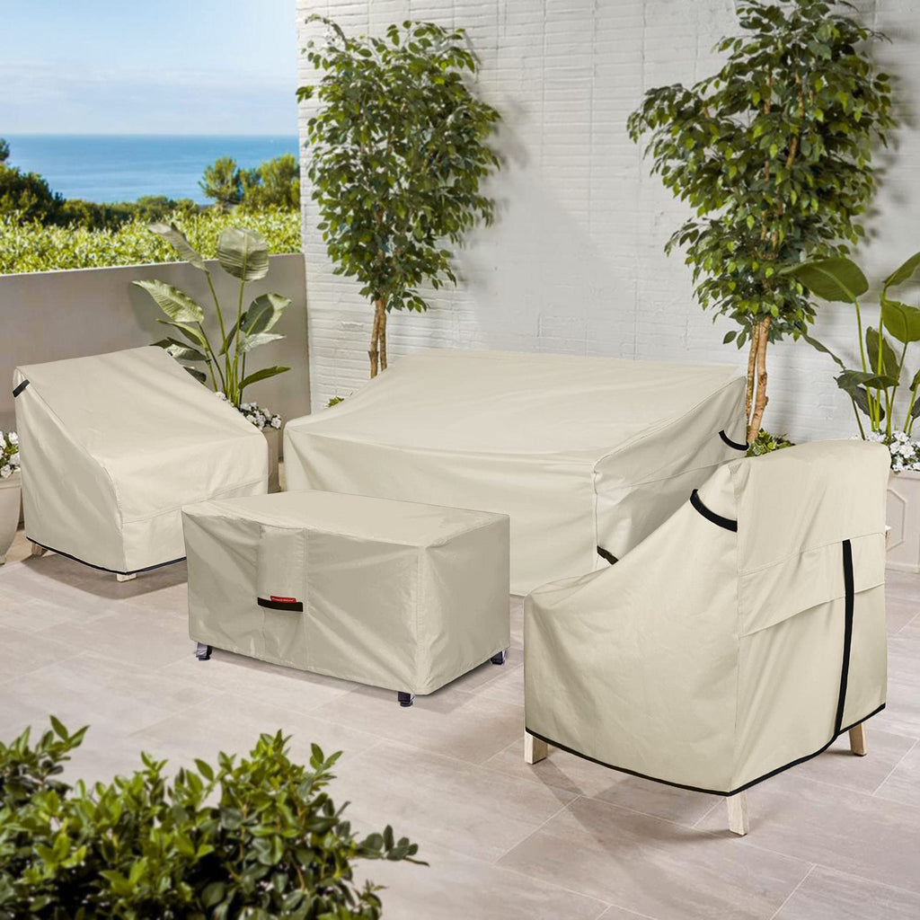 Rectangular Fire Pit Table Cover 58 x 36 inch, Beige