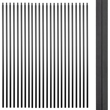 S01 Wrought Iron Balusters - Set of 30 Hollow Plain Bar Decorative Metal Balusters for Decks - Spiral Stair Railing