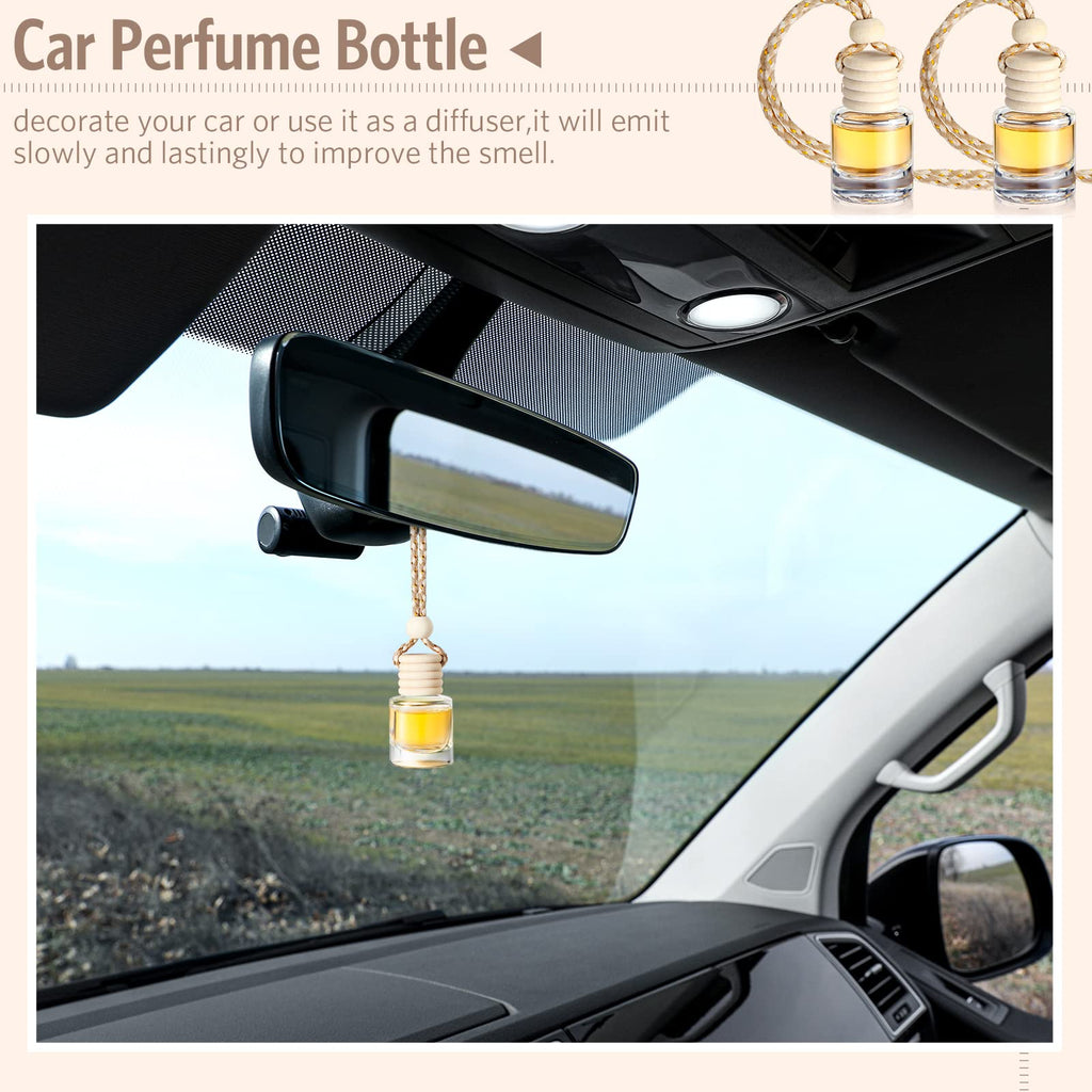 100 Pcs Car Diffuser Bottles Empty Bulk with Wood Cap, Classic, Clear