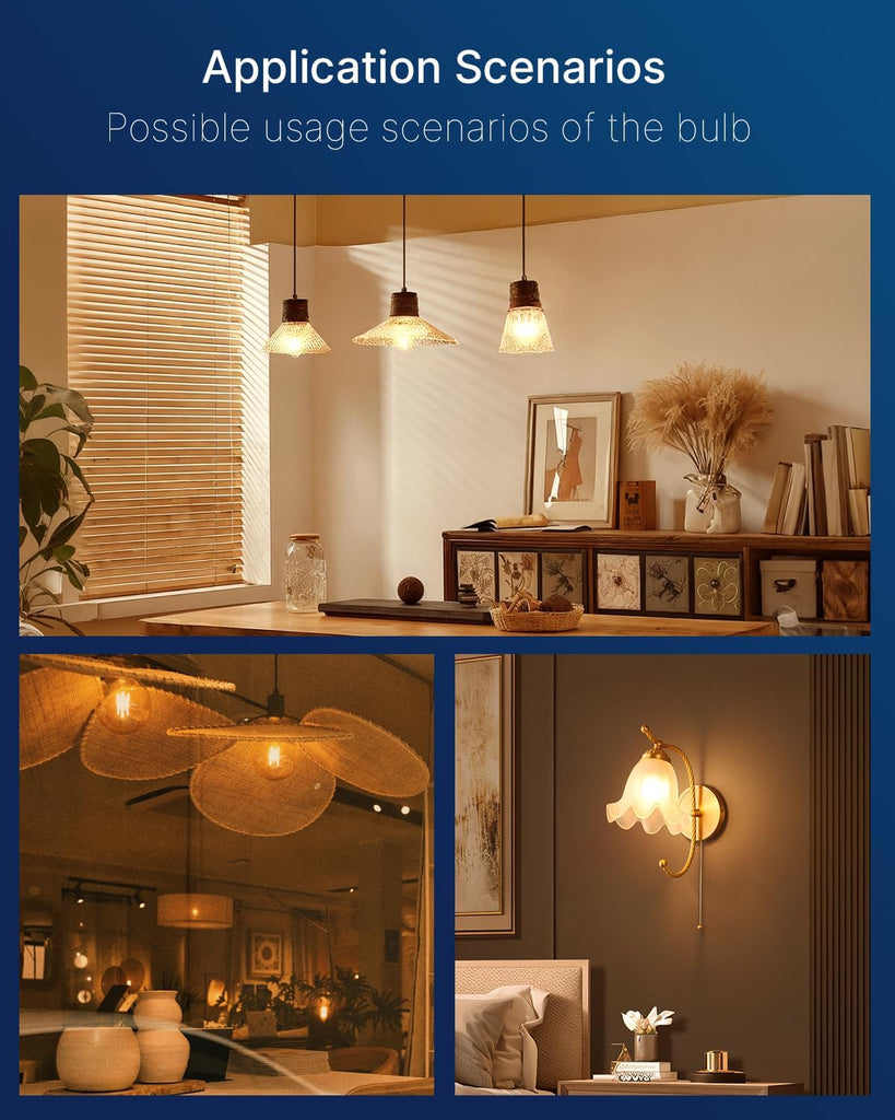 G25 LED Globe Bulbs, 40W Eqv, 400LM, 2200K Warm White, E26, 4 Pack