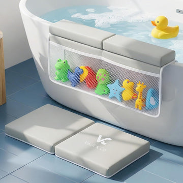 Bath Kneeler and Elbow Rest Pad Set - Extra Thick 1.5" Cushioned Baby Bath Kneeling Pad, Non-Slip Mat with Quick Dry