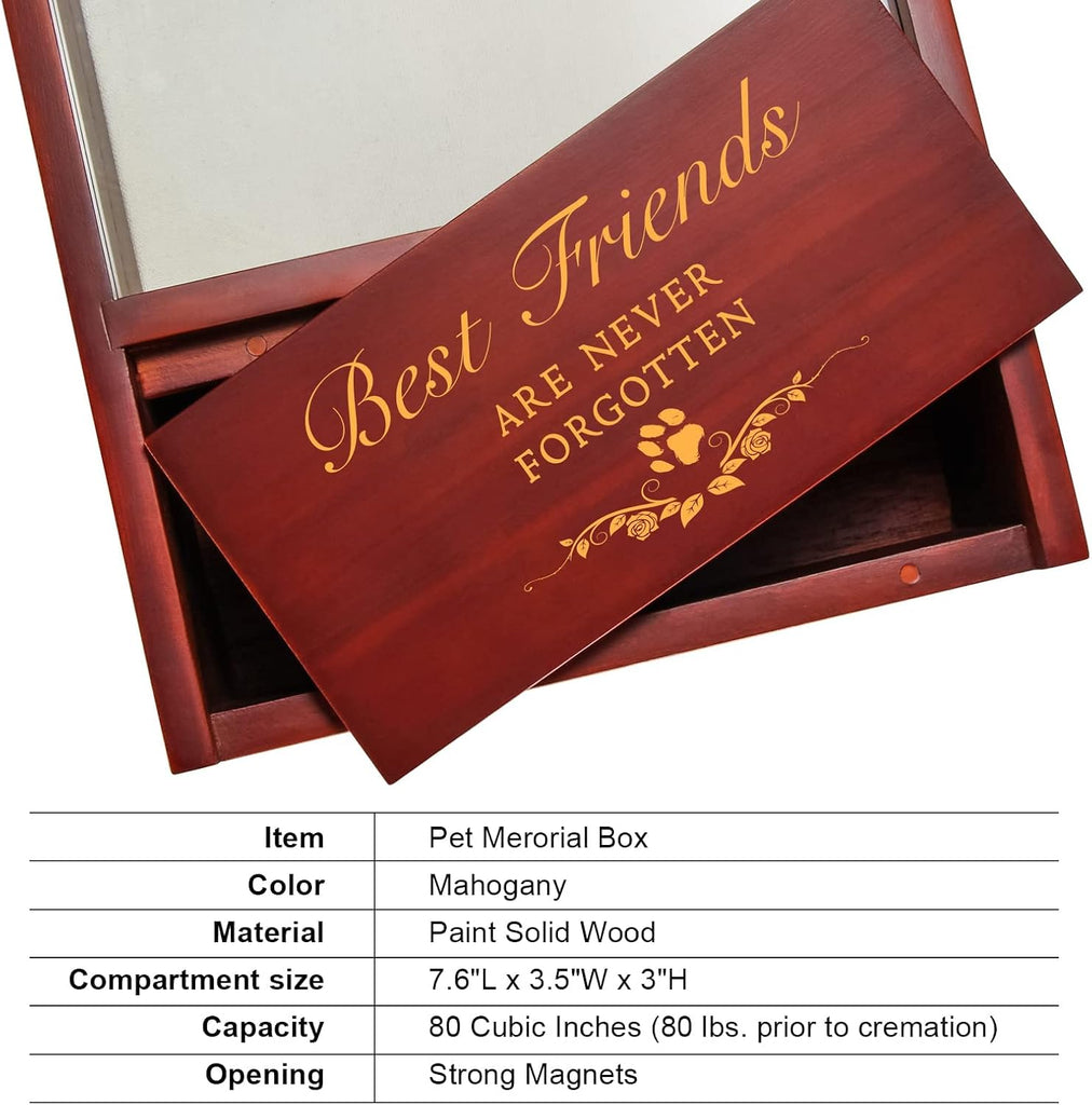 Dog Memorial Gifts - Dog Urns for Ashes Display Case, Pet Sympathy Gifts Shadow Box - Best Friends are Never Forgotten