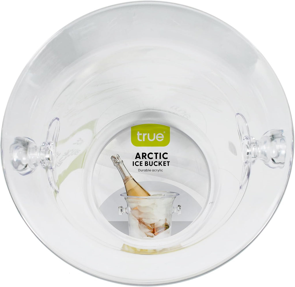 Clear Acrylic Ice Bucket with Handles, 3-Liter Capacity, Durable Wine and Champagne Bucket, Perfect Ice Buckets
