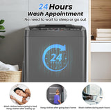 2.8 Cu.ft Portable Washer, 20 lbs Capacity Full Automatic Washing Machine with Drain Pump, 10 Wash Programs & LED