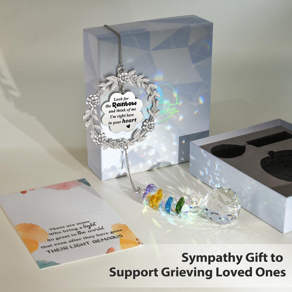 Memorial Gifts for Loss of Loved One, Crystal Suncatcher Sympathy Gift Idea