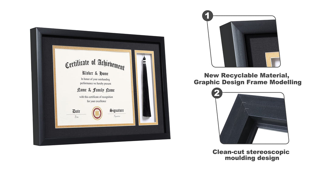 11x17 Diploma Frames with Tassel Holder for 8.5x11 Certificate