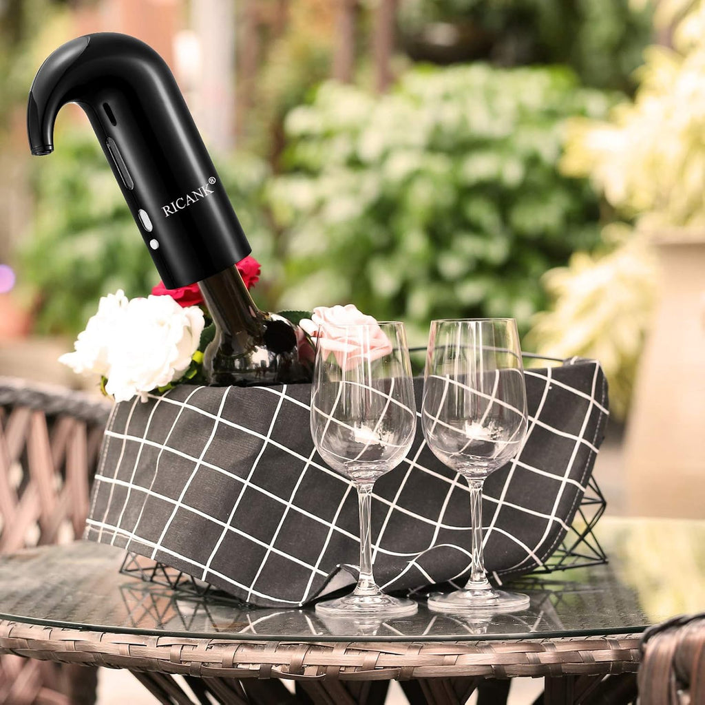 Automatic One-Touch Electric Wine Aerator Pourer and Wine Decanter