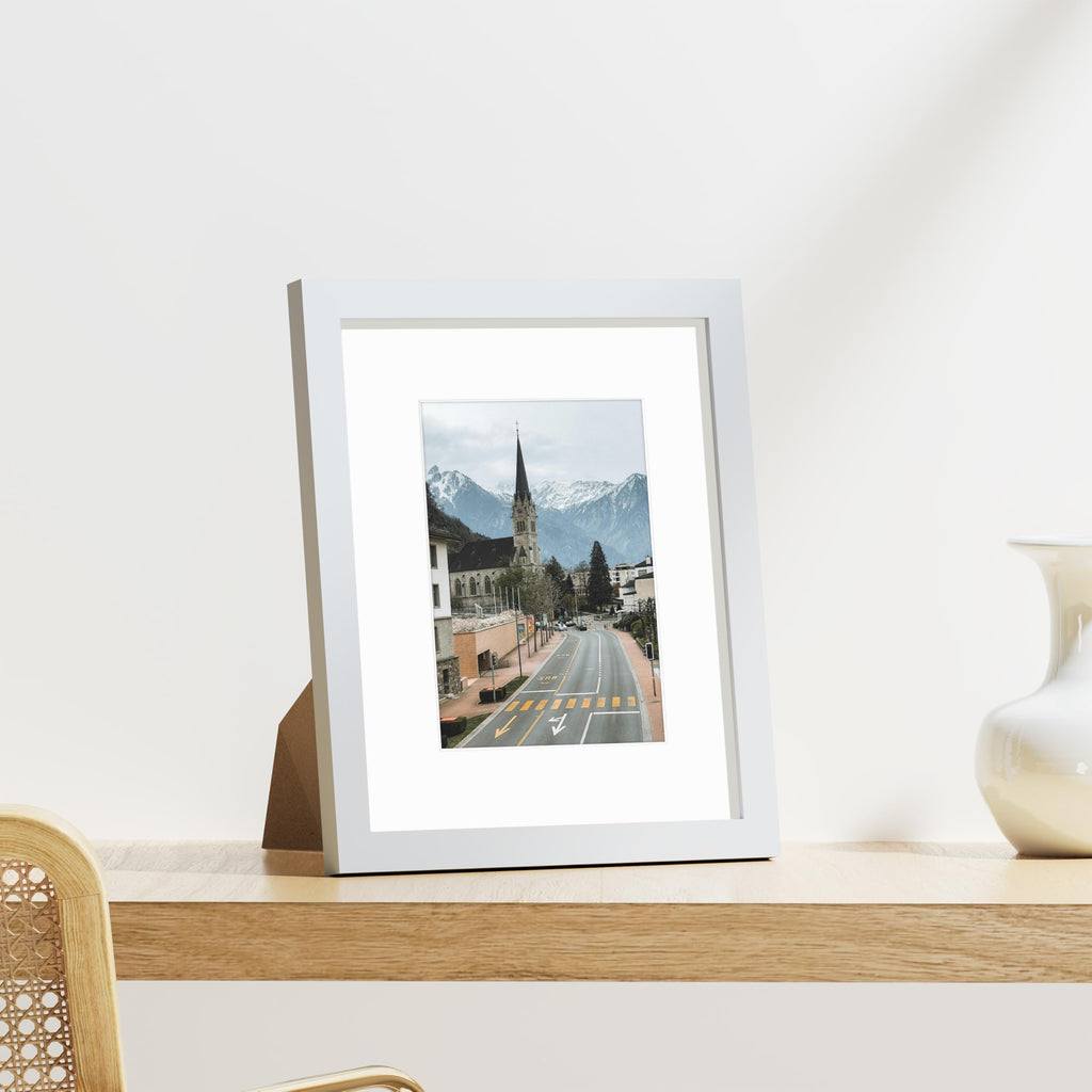8x10 Picture Frames Set of 9 for Wall or Tabletop Display, White