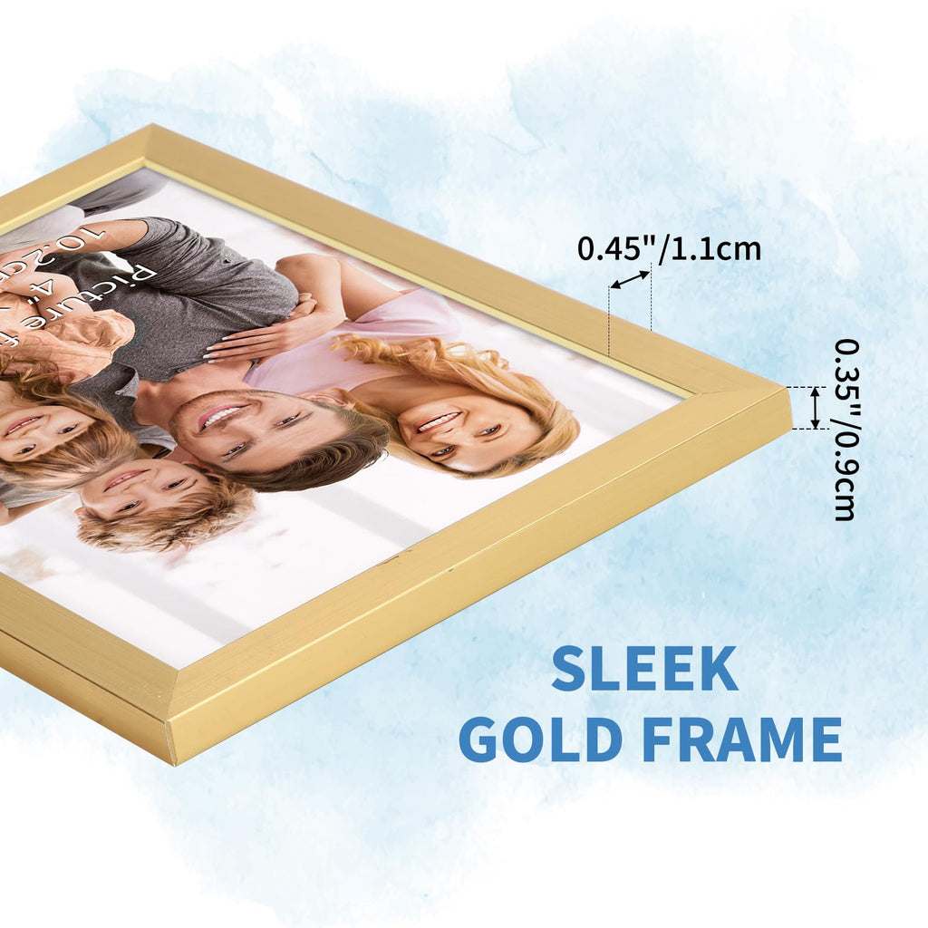 4x6 Picture Frame Gold, 4 x 6 Photo Frames Bulk for Wall Hanging or Tabletop Display, 18 Pack