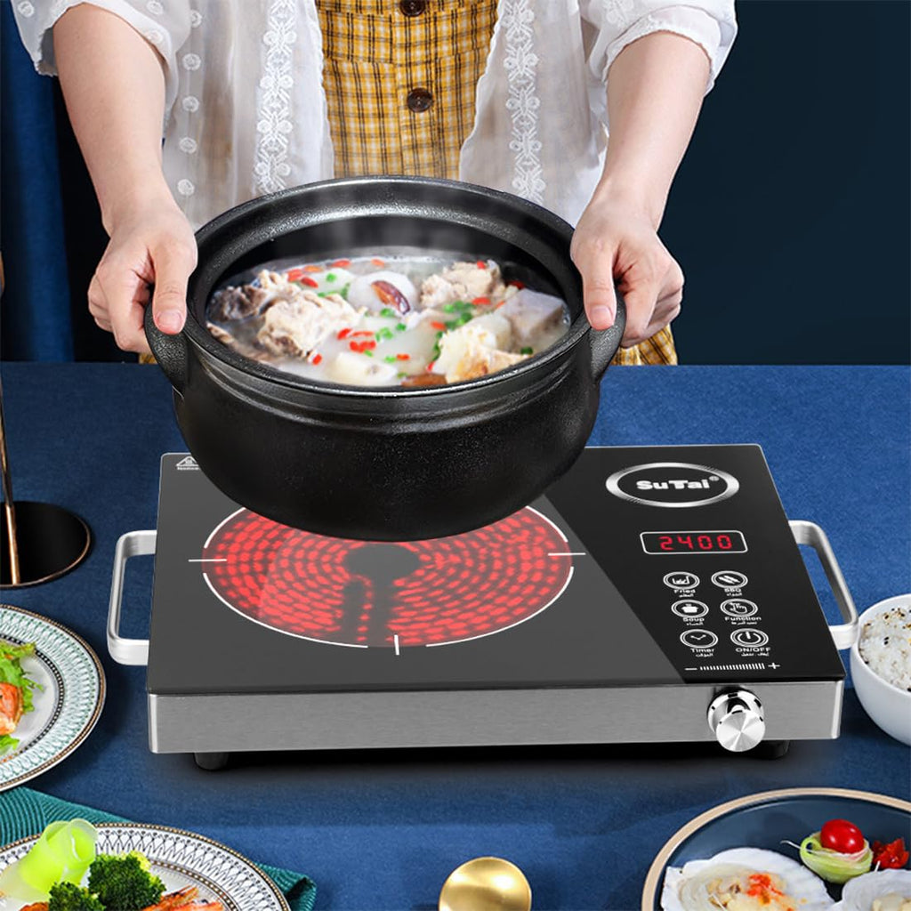 Korean Premium Stoneware Black Casserole Clay Pot with Lid, For Cooking Hot Pot Dolsot Bibimbap and Soup .(1100ml)