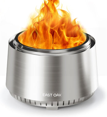 Fuoco Smokeless Fire Pit 21'' for Patio and Outdoor, Stainless Steel Firepit Wood Burning Fireplace with Carrying Bag, Portable Outdoor Fire Pit with