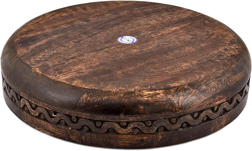 Decorative Black Wood Bowl - Rustic Centerpiece for Potpourri & Orbs, Stylish Home, Office, Spa & Meditation Room