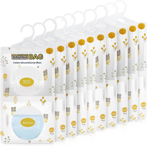 Moisture Absorbers, Hanging Closet Dehumidifier Bags, Humidity Packs, Desiccant