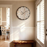 Vantic Farmhouse 24 Inch Extra Large Decorative Wall Clock with Metal Circle