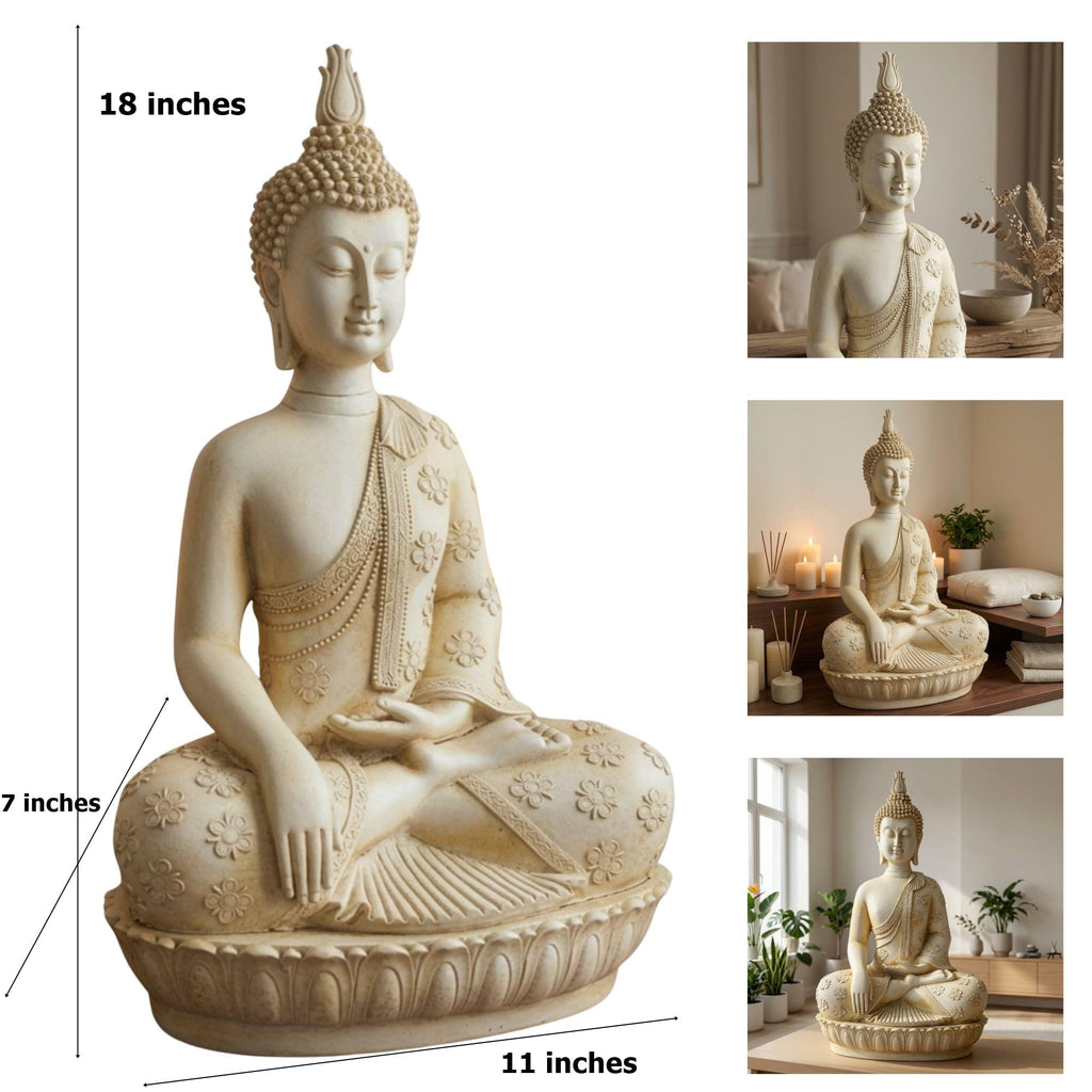 Buddha Statue, Zen, Decorative Meditation Sculpture, 18 inch