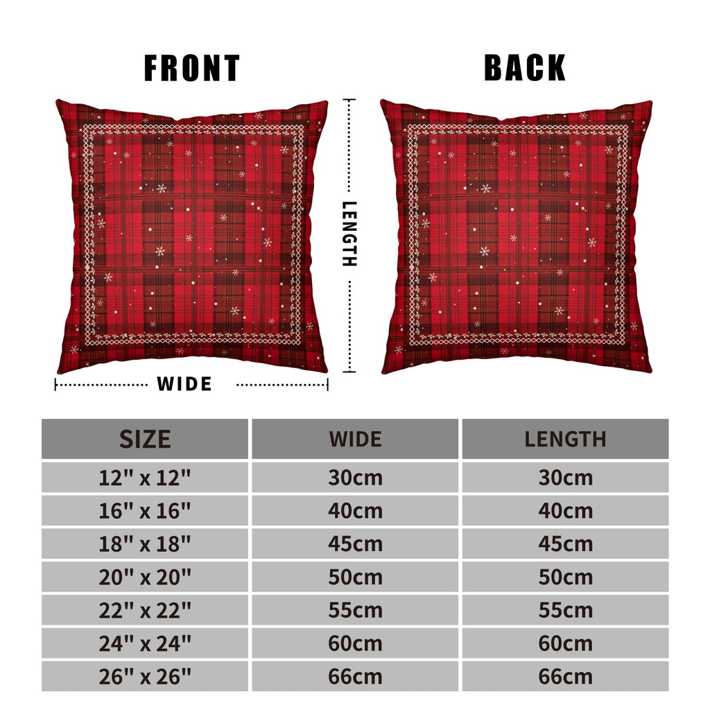 Christmas Checkered Pillow Covers Red Black Xmas Buffalo Plaid Throw Pillow Covers 24x24 Set of 2 Winter Tartan